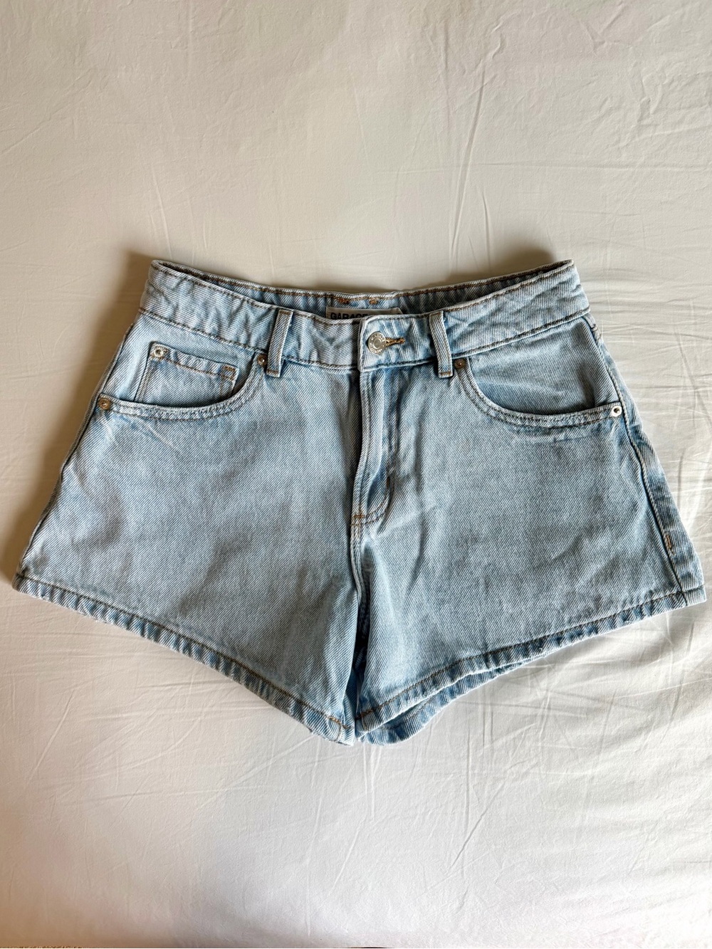 Garage Light Wash Denim Shorts